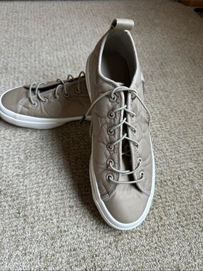 Superga Taupe Quilted Sneakers